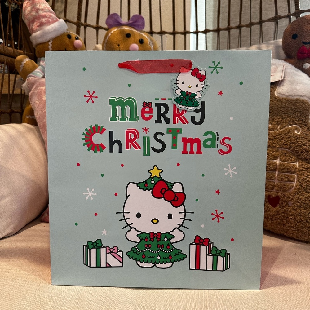 Hello Kitty Holiday Christmas gift bag large